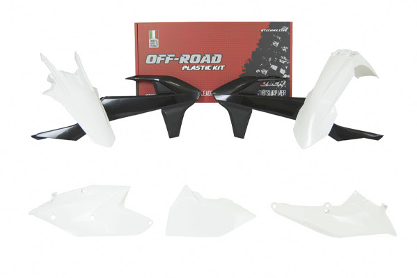 Kit plastique KTM EXC125 / EXC250 / EXC-F 2017-2019 – R’Tech blanc-noir