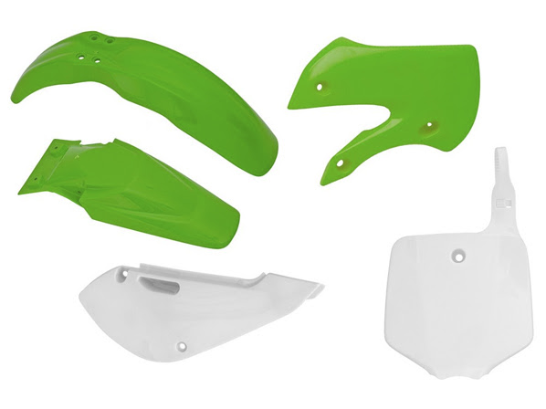 Kit plastique carénage Kawasaki KX65 (2001-2022) – R’Tech 5 pièces couleur origine