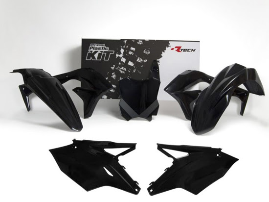 Kit plastique Kawasaki KX450 F 2016-2018 – R’Tech – Carénage noir complet