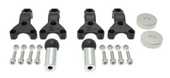 Kit de fixation protège-mains BMW R1200GS/R1250GS (2004-2023) – R’Tech HP3 – guidon 22-28 mm