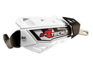 Protège-mains aluminium FLX blanc – Moto tout-terrain – R’Tech RKITPMFMBN00