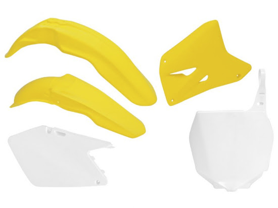 Kit plastique Suzuki RM125 RM250 (2001–2011) – R’Tech – Carénage originel renforcé