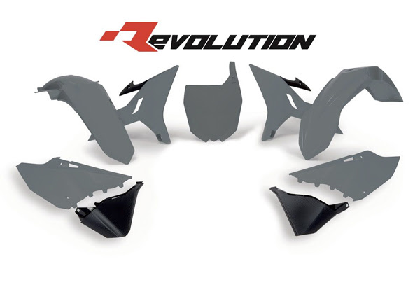 Kit plastique Yamaha YZ125 YZ250 (2002–2021) gris quantum – R’Tech