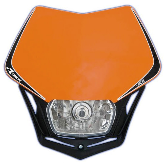 Plaque phare moto – V-Face RMASKARNR008 – R’Tech – Polypropylène résistant – Compatible multi-modèles