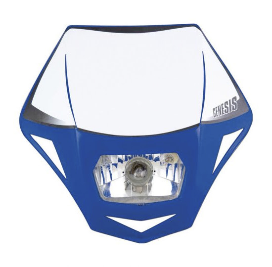 Plaque phare moto – Compatibilité universelle – Polypropylène souple UV – R’Tech Genesis RMASKBL00006