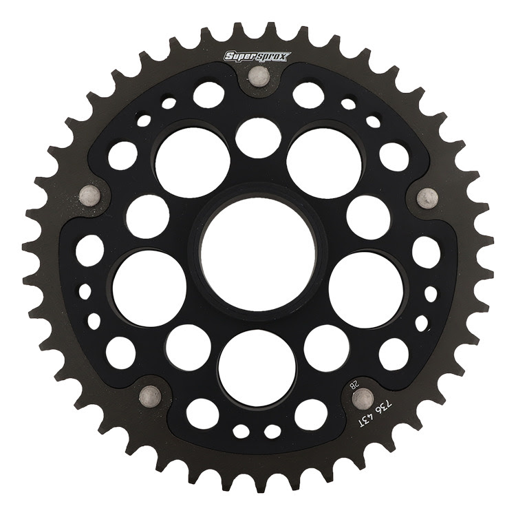 Couronne 43 dents Ducati 950 Hypermotard 2018–2023 – Supersprox STEALTH 736:43-NOIR