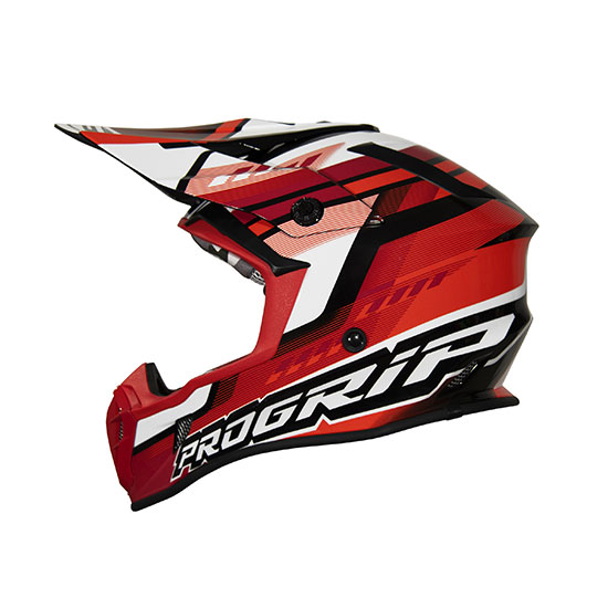 CASQUE CROSS 3180 ROUGE/BLANC - Progrip