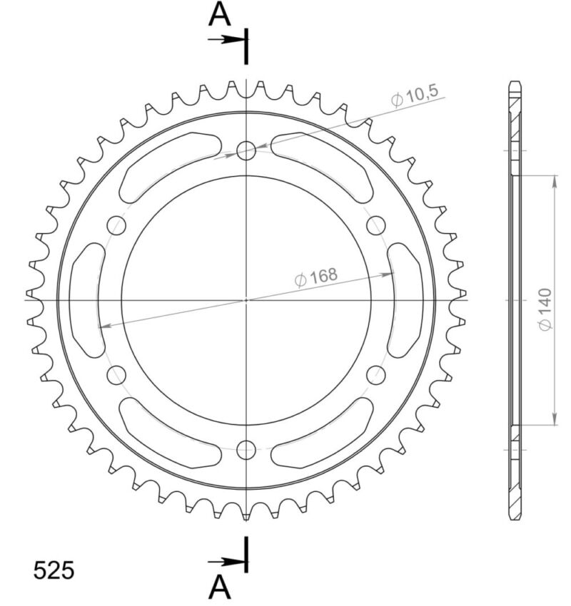 Couronne acier BMW F800 R /ABS (2008-2018) – Supersprox CI30847
