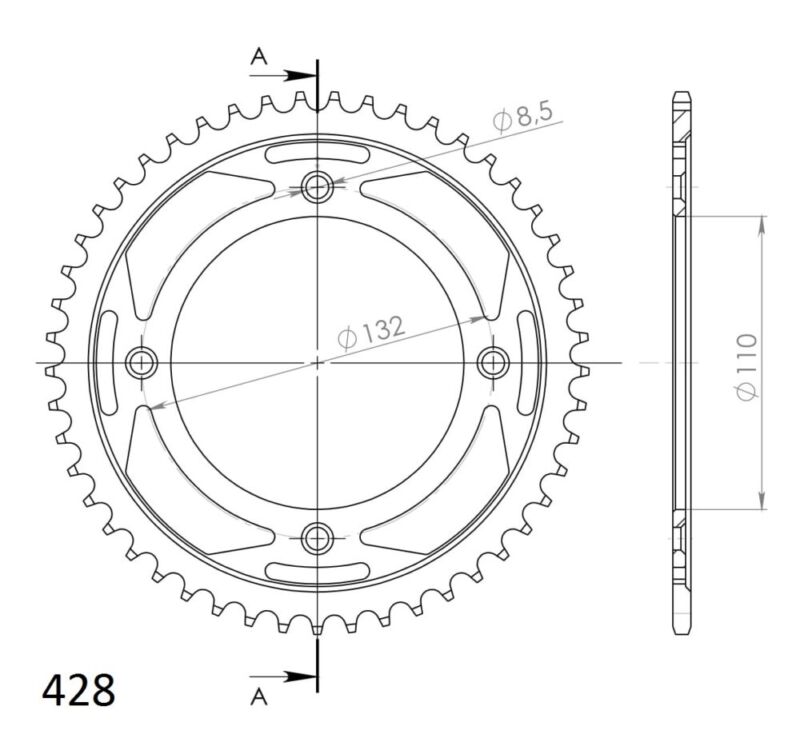 Couronne acier 49 dents – Gas Gas MC85 / Husqvarna TC85 / KTM SX85 2003–2024 – Supersprox CO20049