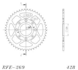 Couronne acier 49 dents Honda XL185 S 1979-1983 – Supersprox CA20149