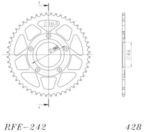 Couronne acier motocross Honda XLR125 Prolink 1982–1997 – Supersprox CA20353