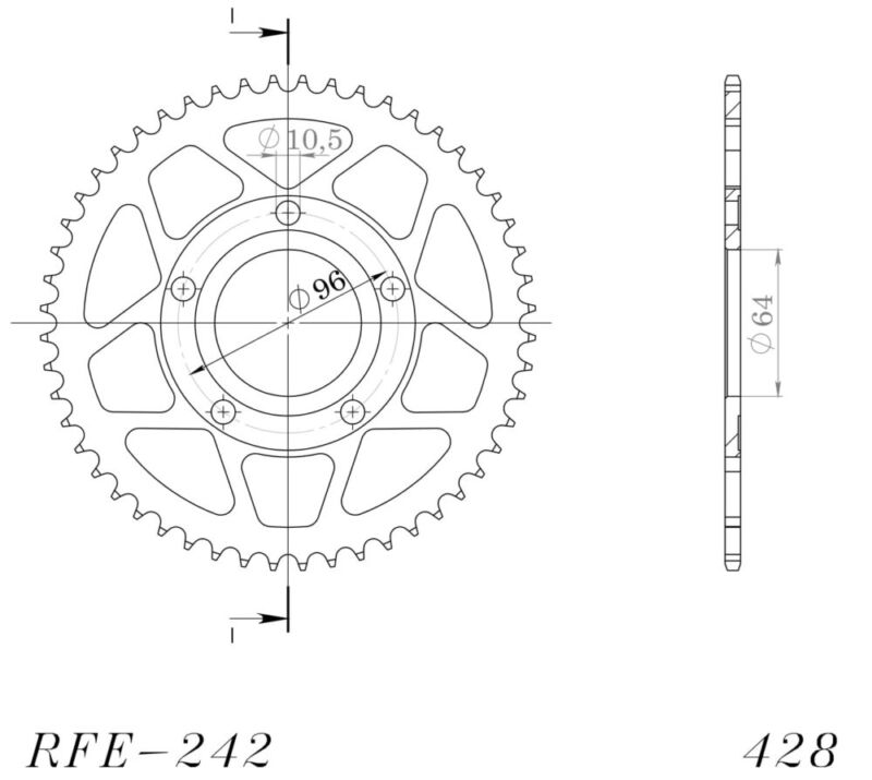 Couronne acier motocross Honda XLR125 Prolink 1982–1997 – Supersprox CA20353