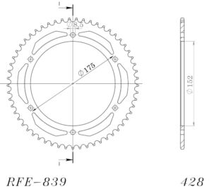 Couronne acier 428 – Yamaha DT125 R & X (1990–2013) – Supersprox CC20757