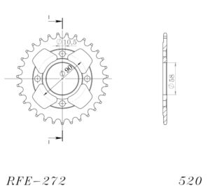 Couronne acier 520 – 31 dents Honda CA250, CB250, CMX250 (1990–1999) – Supersprox CA21831