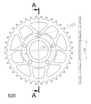 Couronne acier 40 dents Honda CRM125 JC10 JC13 (1990–1994) – Supersprox CA21540