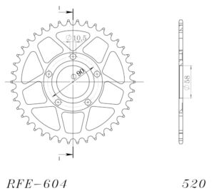 Couronne acier Pas 520 42 dents – Supersprox CA21542
