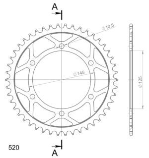 Couronne acier Yamaha XTZ 750 Super Ténéré 1989–1998 – Supersprox CC30546