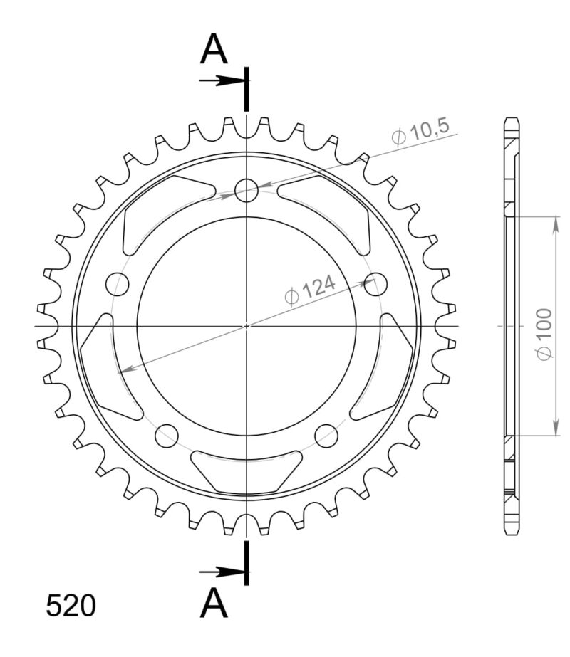 Couronne acier 525 – Ducati 999 (2003–2006) – Supersprox CL61436