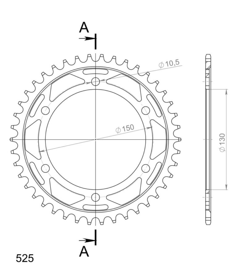 Couronne acier 42 dents Yamaha TDM900 2002-2015 – Supersprox CC60642