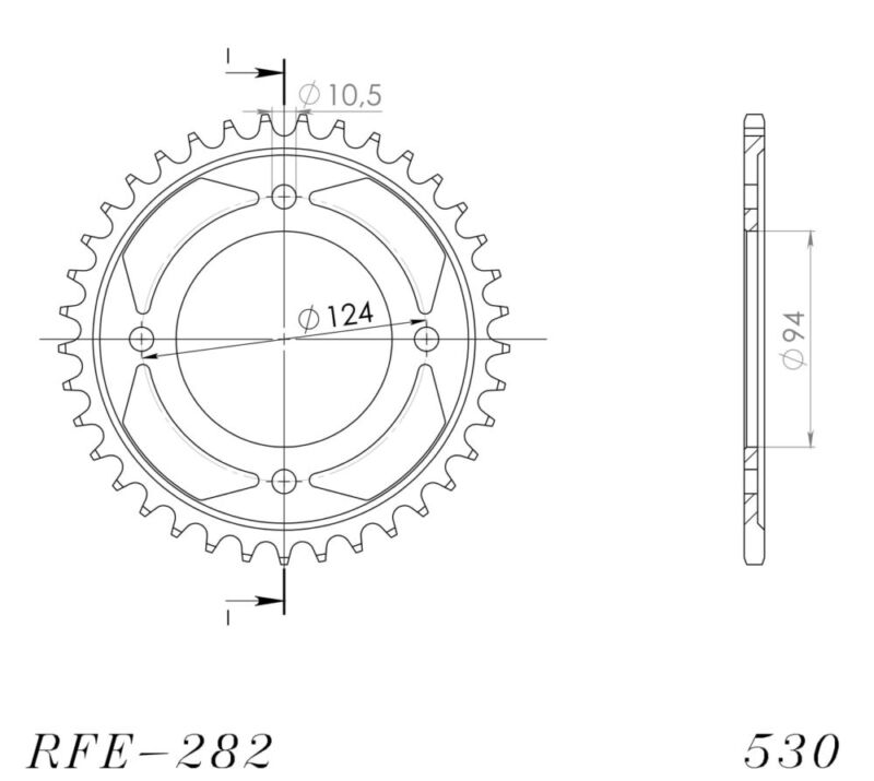 Couronne acier Honda CB500F / CB500T 1971-1978 – Supersprox CA50534