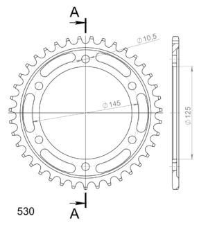 Couronne acier 39 dents Yamaha FZX750 Fazer 2JE (1986–1989) – Supersprox CC60139