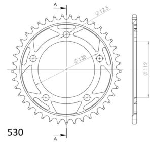 Couronne acier Honda CB1300, CBF1000, VTR1000 (1997–2015) – Supersprox CA50841