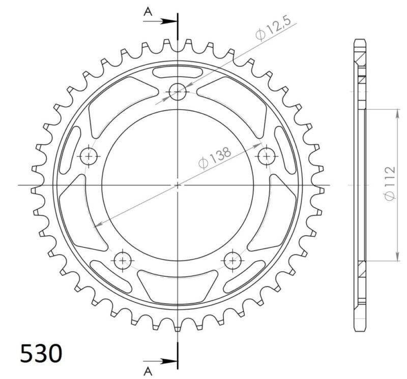 Couronne acier Honda CB1300, CBF1000, VTR1000 (1997–2015) – Supersprox CA50841