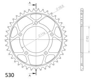 Couronne acier 41 dents – Kawasaki ZZR1400 2006 à 2011 – Supersprox CG70241