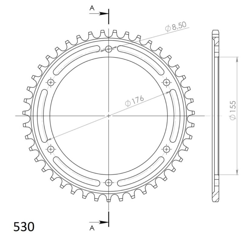 Couronne acier Triumph Daytona 955 / Speed Triple / Sprint ST 1997–2019 – Supersprox CT60143
