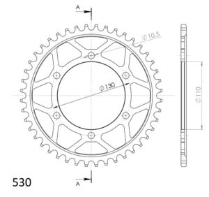 Couronne acier 44 dents Yamaha FZS1000 Fazer 2001-2005 – Supersprox CC81344