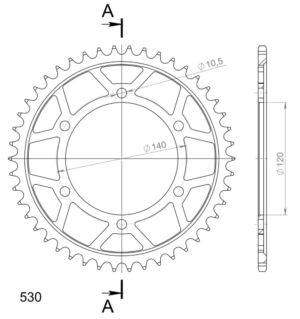 Couronne acier 530 – Kawasaki VN800 1995–1996 / ZXR750 1989 – Supersprox CG60346