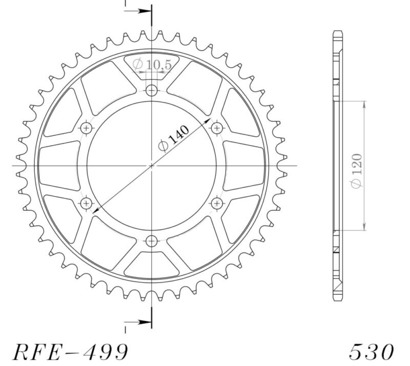 Couronne acier 48 dents Kawasaki ZZR600 ZX600E (1993-2006) – Supersprox CG60348