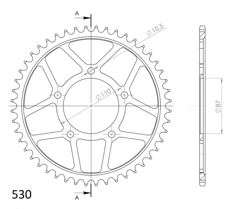 Couronne acier 48 dents Suzuki VZ800 Marauder (1997–2004) – Supersprox CE60148