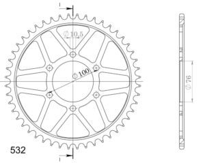 Couronne acier 48 dents Suzuki GSX-R 1100 1989-1992 – Supersprox CE90148