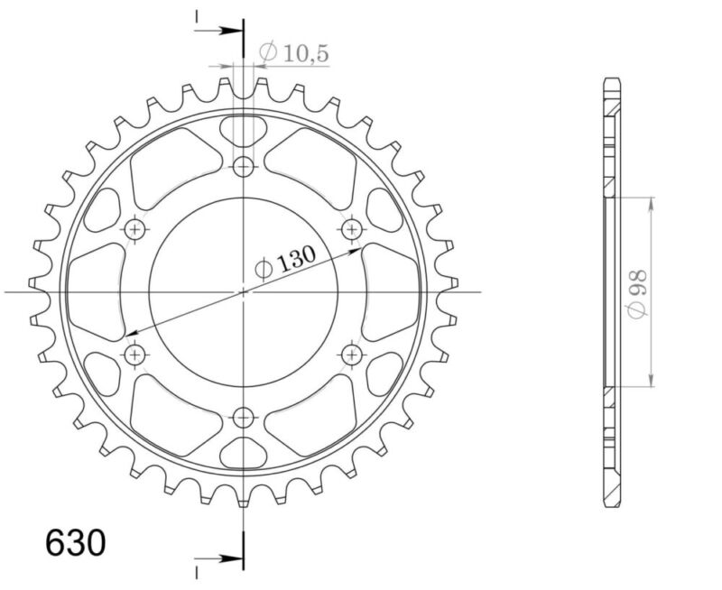 Couronne acier 35 dents Kawasaki Z900 A Z1F (1976–1978) – Supersprox CG70035