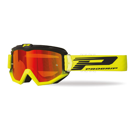 Masque moto cross ATZAKI Mirror Two 3201 Jaune Fluo/Noir - Progrip