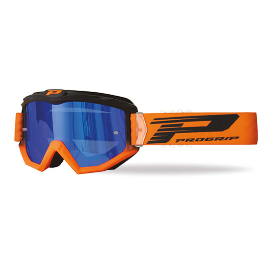 Masque moto cross ATZAKI Mirror Two 3201 Orange Fluo/Noir - Progrip