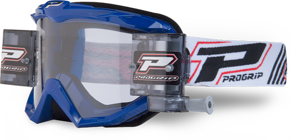 Masque moto cross ATZAKI Roll-Off 3201 Bleu - Progrip