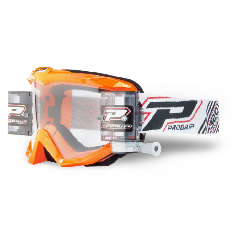 Masque moto cross ATZAKI Roll-Off 3201 Orange - Progrip