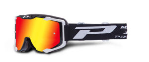 Masque moto cross MENACE Mirror Two 3400 Noir/Blanc - Progrip