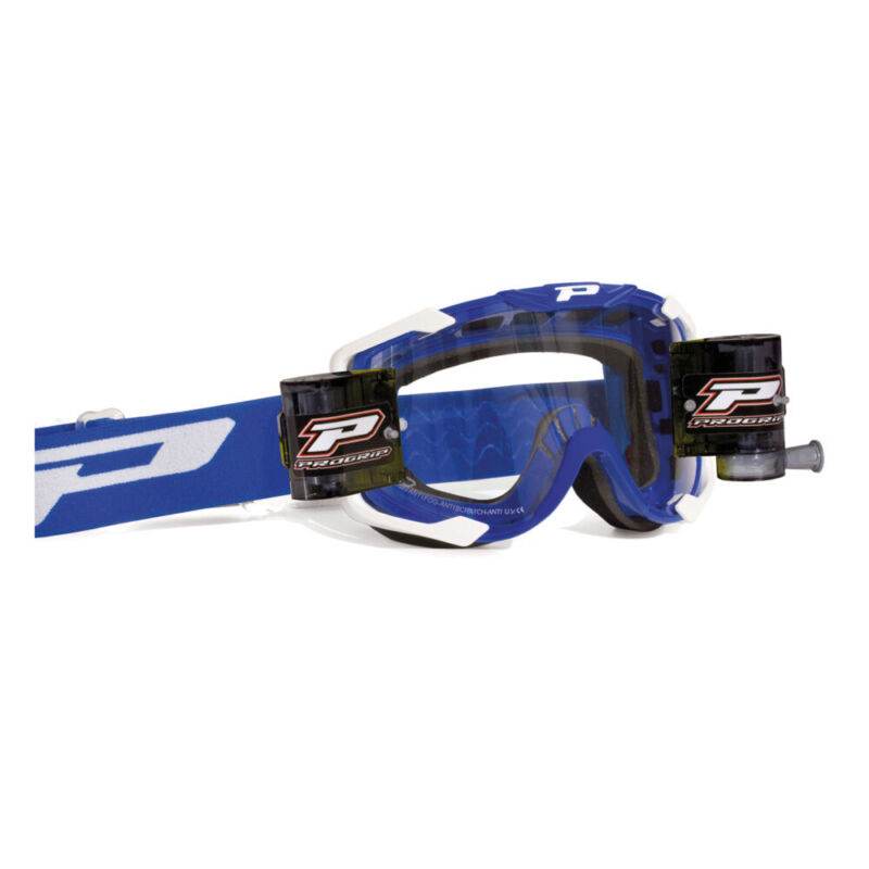 Masque moto cross MENACE Roll-Off XL 3400 Bleu - Progrip