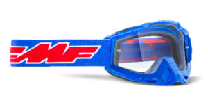 Masque moto cross POWERBOMB OTG Rocket Blue - Ecran Transparent - FMF