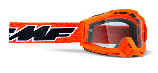 Masque moto cross POWERBOMB OTG Rocket Orange - Ecran Transparent - FMF