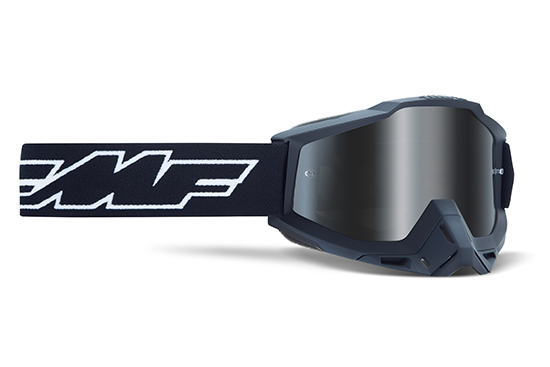 Masque moto cross POWERBOMB Rocket Black - Ecran Miroir Silver  - FMF