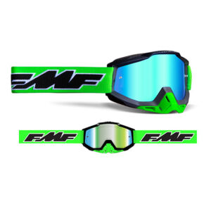 Masque moto cross POWERBOMB Rocket Lime - Ecran Miroir Green  - FMF