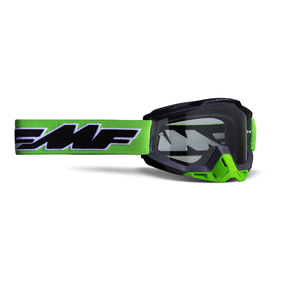 Masque moto cross POWERBOMB Rocket Lime - Ecran Transparent - FMF