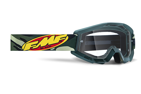 Masque moto cross POWERCORE Assault Camo - Ecran Transparent - FMF