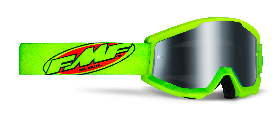 Masque moto cross POWERCORE SAND Core Yellow - Ecran Fume - FMF