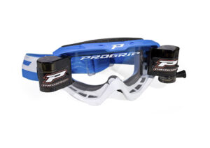Masque moto cross RIOT Roll-Off 3450 Bleu Clair/Blanc  - Progrip
