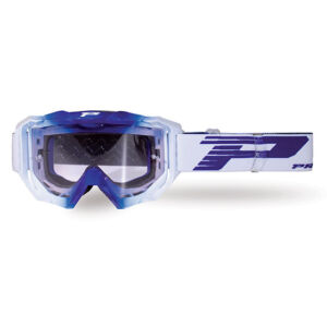 Masque moto cross VENOM Light Sensitive 3200 Blanc/Bleu - Progrip